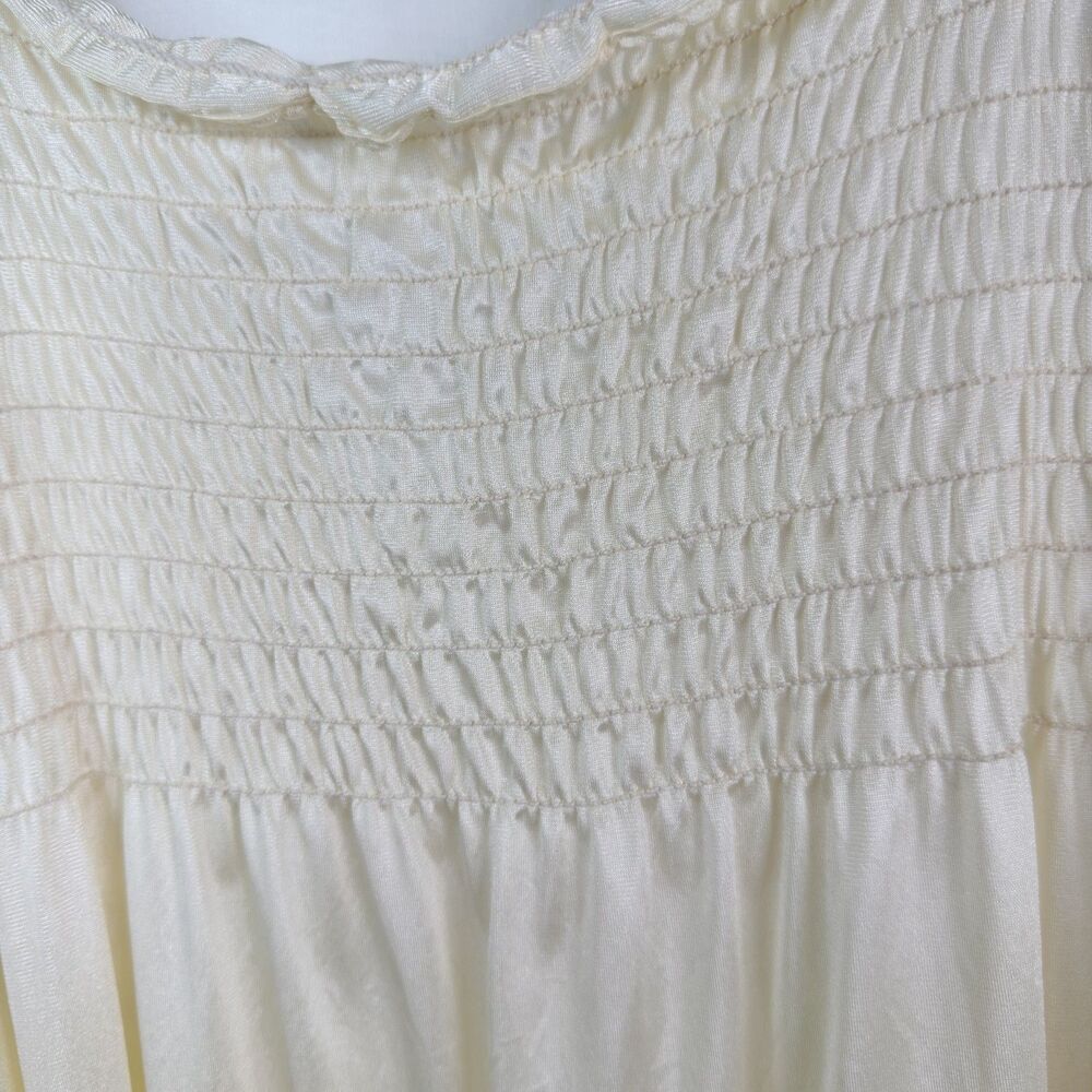 ivory vintage lace nightgown large satin maxi lord & taylor by lily of france - Picture 6 of 7